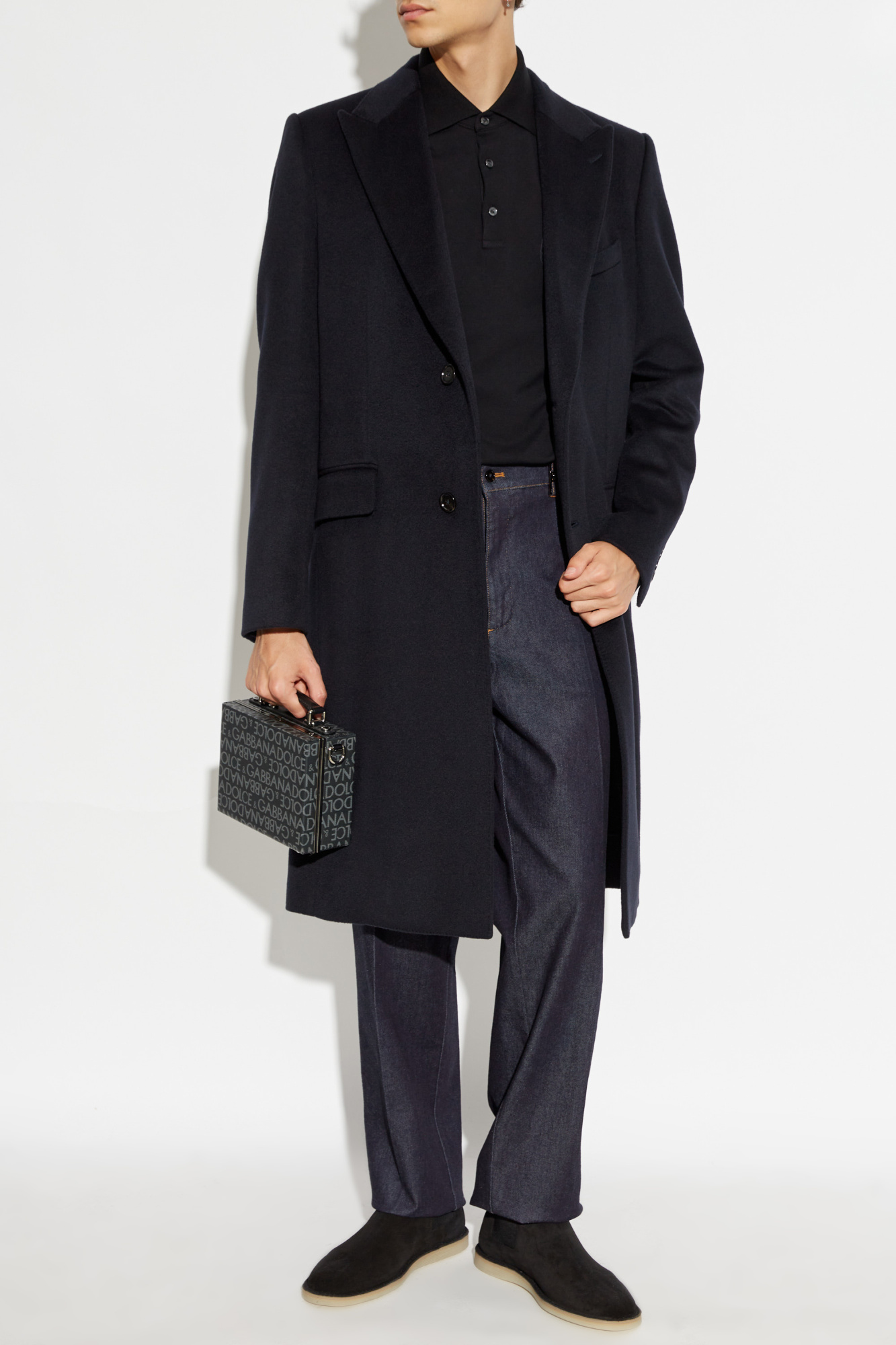Black Cashmere coat Dolce & Gabbana - Vitkac Italy